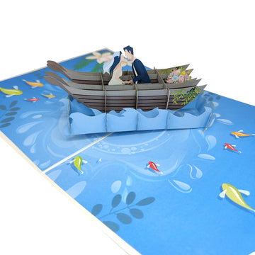Wedding Boat Pop-Up Card